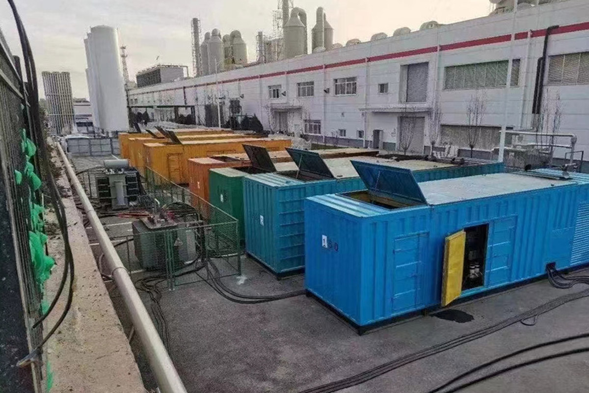 龙井发电机租赁施工现场